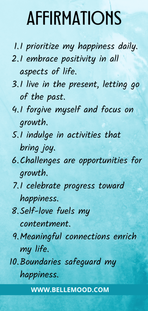 How to be happy affirmation